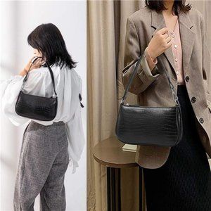 Shoulder Bag Purse Tote Clutch Handbag with Zipper Closure for Women